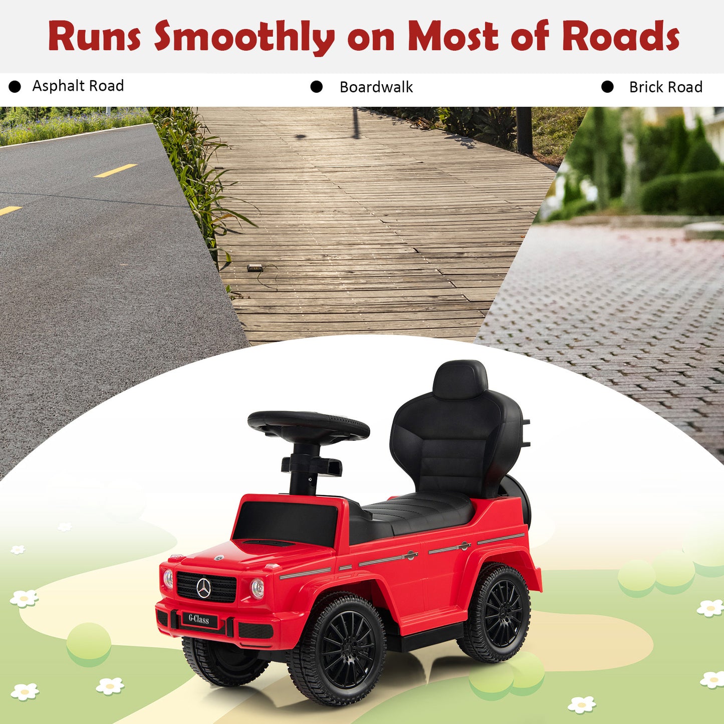 3-In-1 Ride On Push Car Stroller, Red Push & Pedal Ride On Toys at Gallery Canada