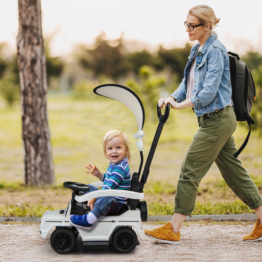 3-In-1 Ride On Push Car Stroller, G350, White Push & Pedal Ride On Toys White at Gallery Canada