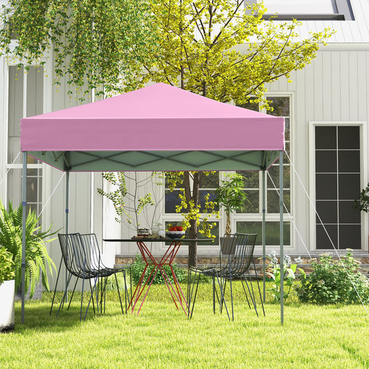 6.6 x 6.6 Feet Pop-Up Canopy Tent, UPF 50+ Sun Protection, Pink Canopies Pink at Gallery Canada