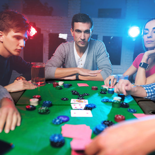 8 Player Texas Holdem Foldable Poker Table, Green Game Room Green at Gallery Canada