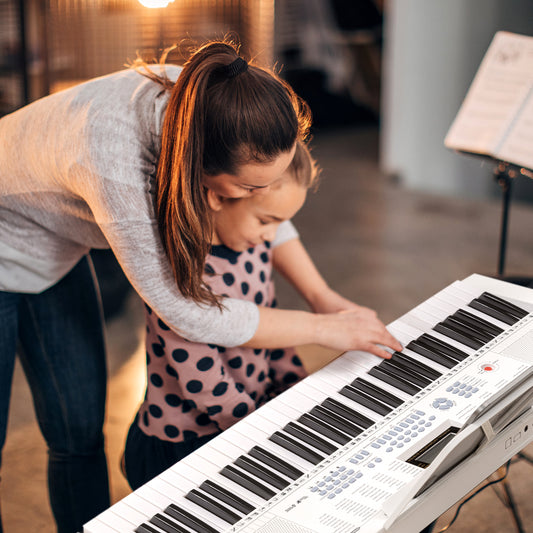61-Key Electric Piano Keyboard for Beginner, White Pianos & Keyboards White at Gallery Canada