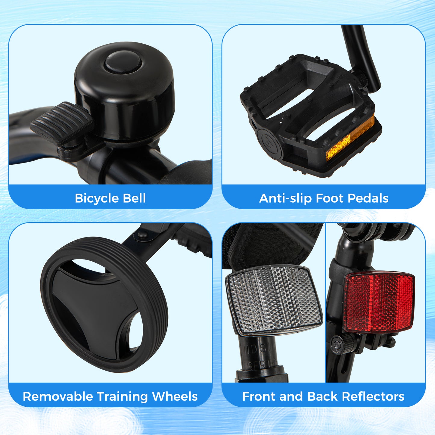 16 Inch Kids Bike, Magnesium Alloy, Adjustable For 4-7 Years, Blue