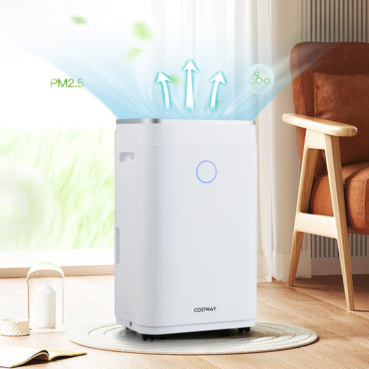 60-Pint Dehumidifier for Home and Basements 4000 Sq. Ft with 3-Color Digital Display, White Dehumidifiers White at Gallery Canada