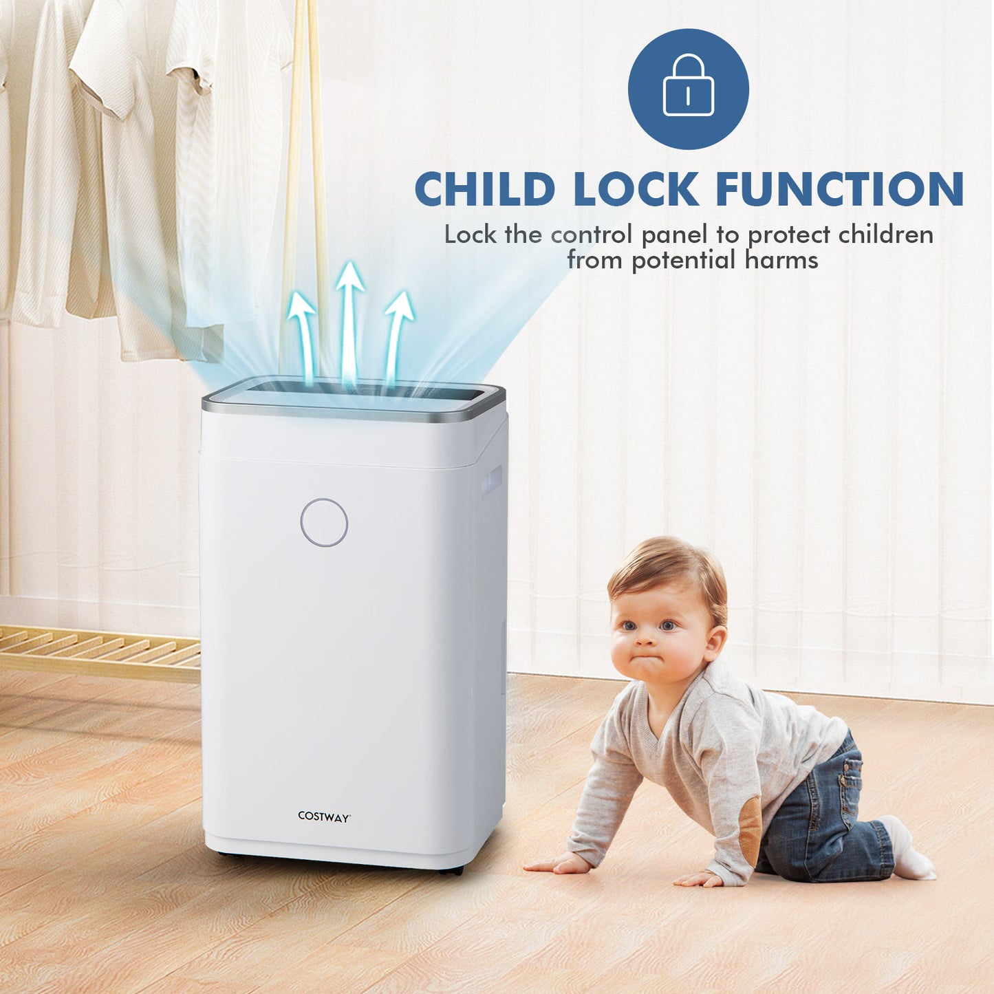 60-Pint Dehumidifier, 4000 Sq. Ft, 3-Color Digital Display, White Dehumidifiers at Gallery Canada