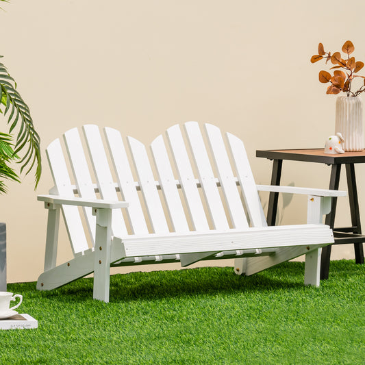 2 Person Adirondack Chair, High Backrest, White Kids Chairs & Seating White at Gallery Canada
