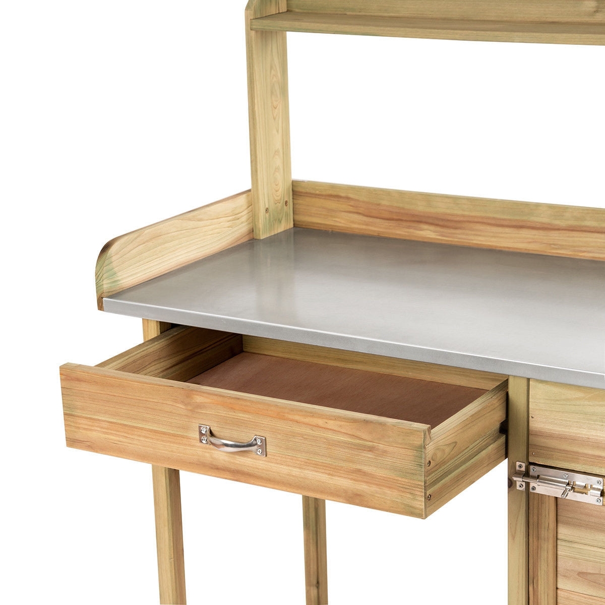 Outdoor Garden Wooden Work Station Potting Bench, Natural Potting Benches & Tables at Gallery Canada