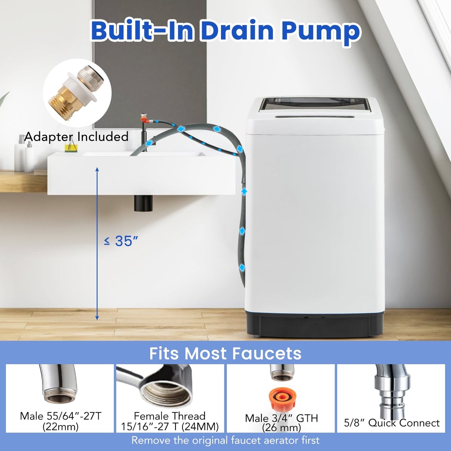 Full Automatic Washing Machine Washer And Spin Combo, White Washing Machines at Gallery Canada