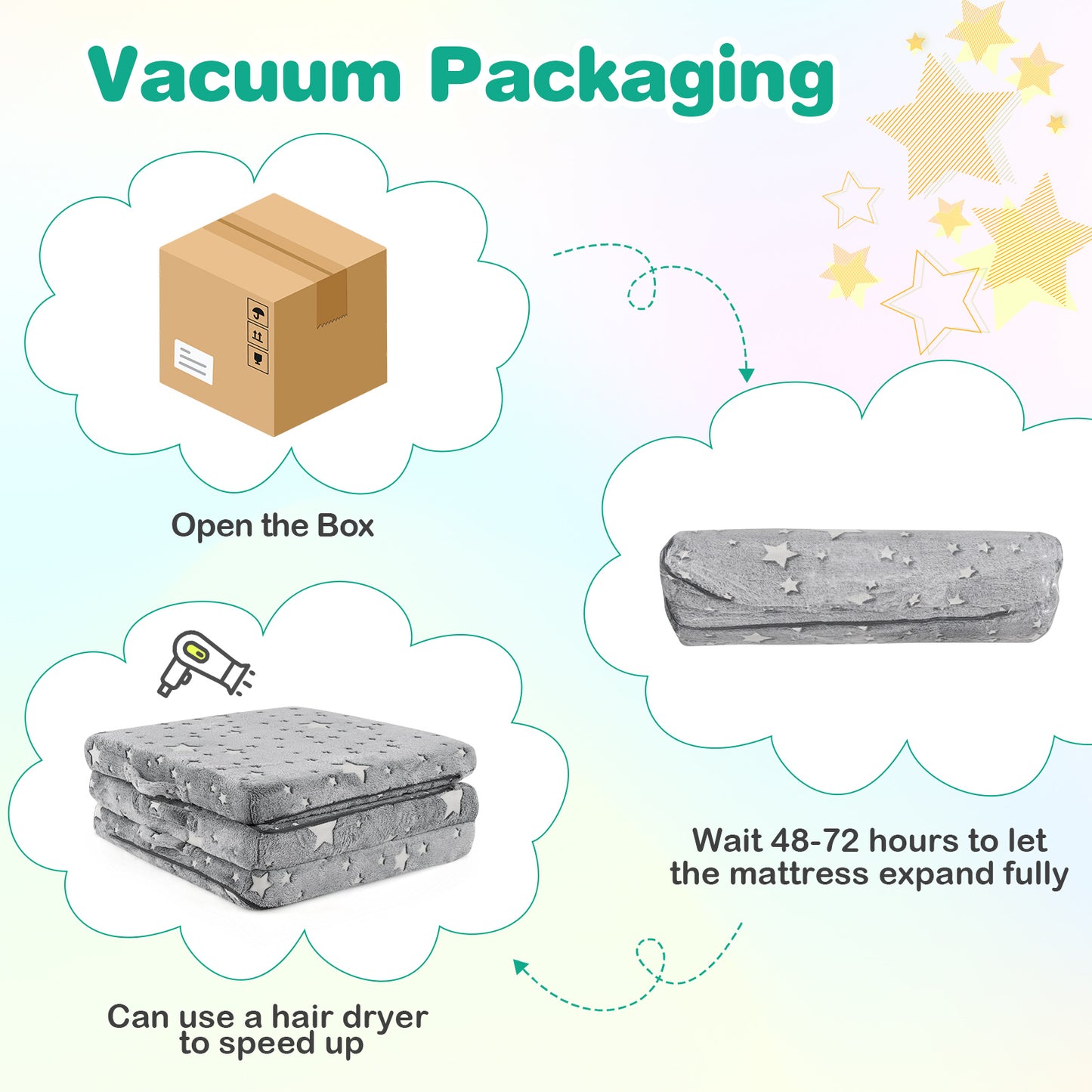 Foldable Floor Mattress for Kids with Washable Flannel Cover, Dark Gray Mattresses at Gallery Canada