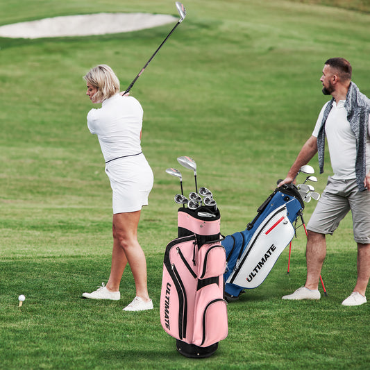 Women's Complete Golf Club Set, 10 Pieces, Alloy Driver, Pink