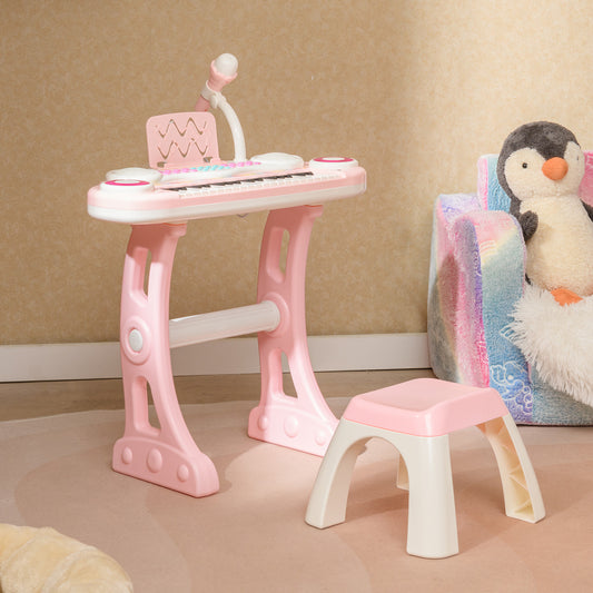 37-Key Kids Electronic Piano Keyboard Playset, Pink Musical Toys Pink at Gallery Canada