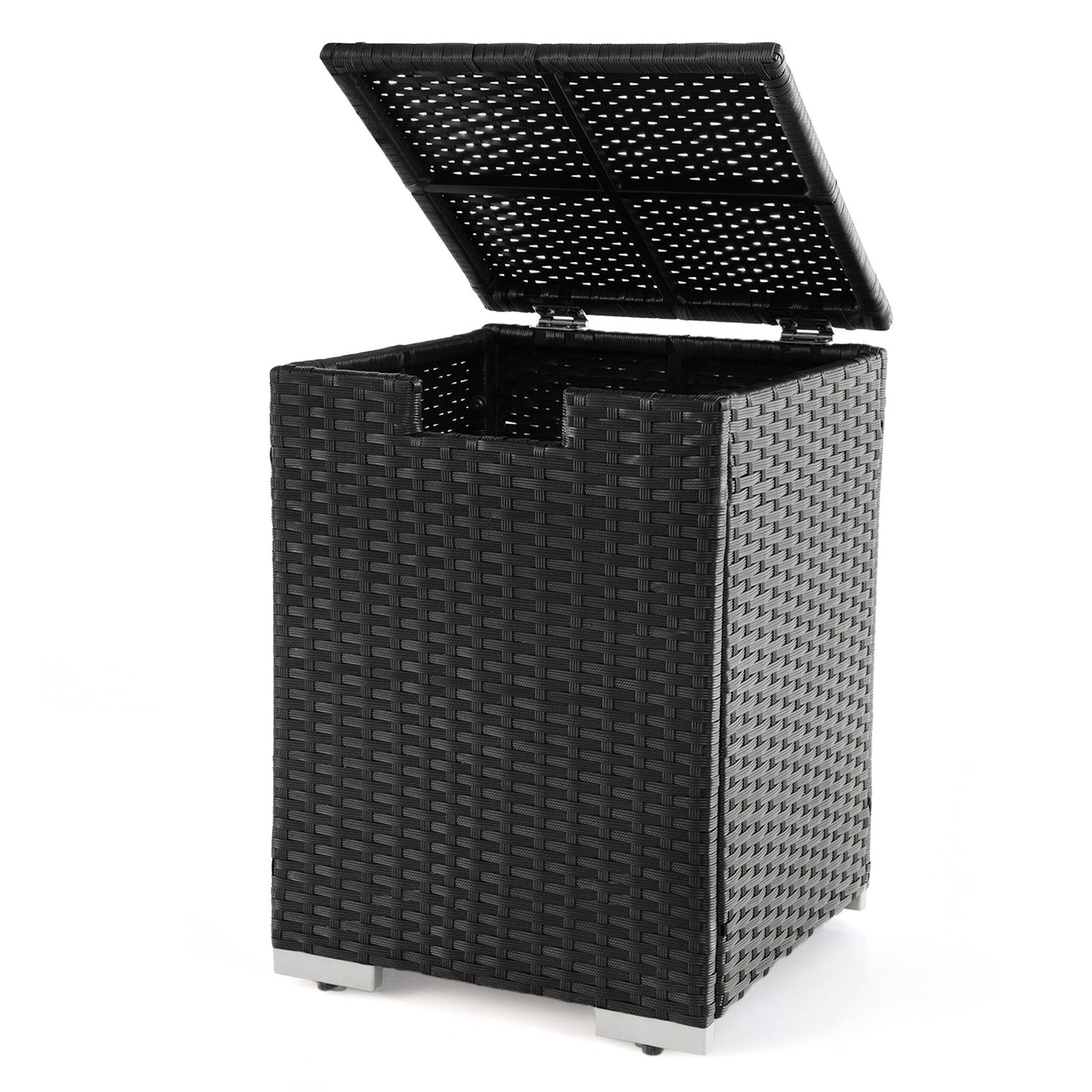 Housse de réservoir de propane en gaz en rotin pour patio, 20 lbs, Noir