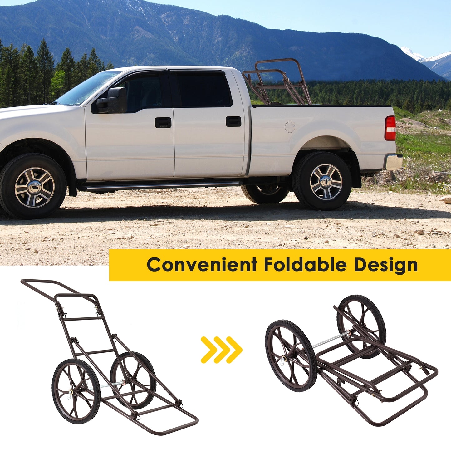 Larger Capacity Folding Deer Game Cart, Bronze Hunting & Shooting at Gallery Canada