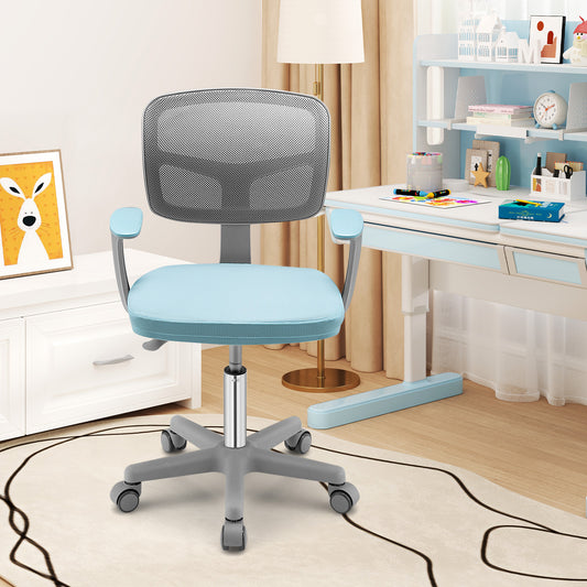Adjustable Desk Chair with Auto Brake Casters for Kids, Blue Kids Chairs & Seating Blue at Gallery Canada