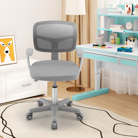 Adjustable Desk Chair with 5 Rolling Casters for Kids, Gray Kids Chairs & Seating Gray at Gallery Canada