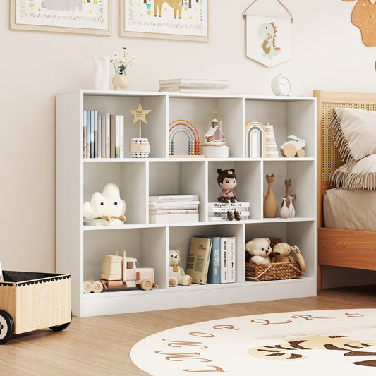 Wooden Toy Storage Organizer, 41 Inches, 10 Cubes, White Kids Storage White at Gallery Canada