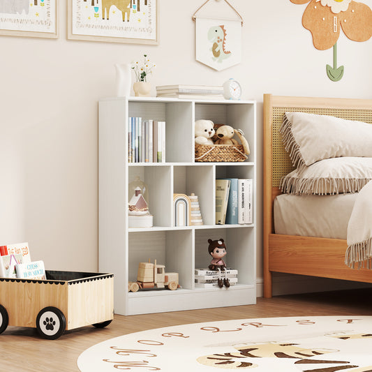 7-Section Freestanding Bookshelf, White Kids Storage White at Gallery Canada