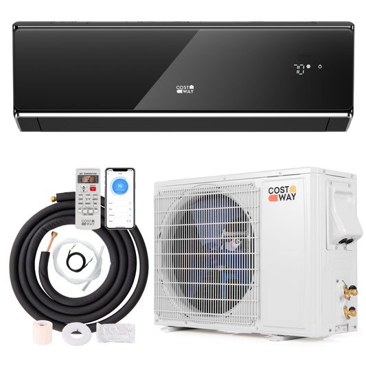 12000 BTU 22 SEER2 208-230V Wifi Mini Split AC Heater, Black Mini Split Air Conditioners Black at Gallery Canada