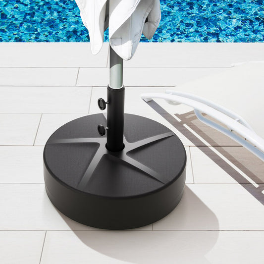 Patio Umbrella Base, 88LBS Capacity, Water And Sand Fillable, Black Outdoor Umbrella Bases Black at Gallery Canada
