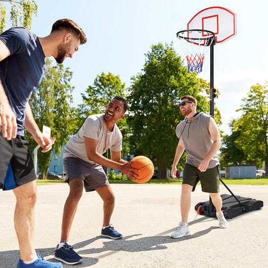 Adjustable Basketball Hoop System Stand With Wheels, Black
