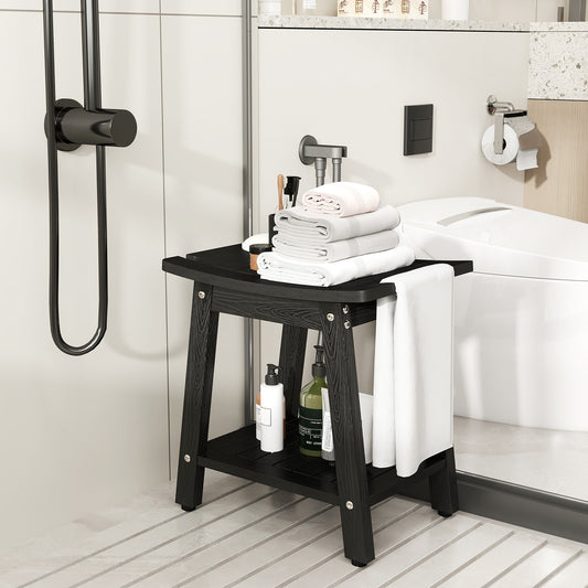 Shower Bench Seat With Handle, Black Bath Safety Black at Gallery Canada