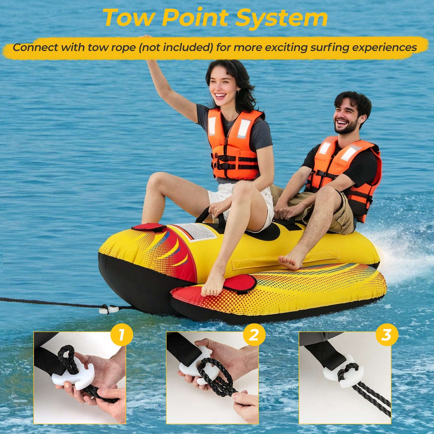 Inflatable Towable Tube Banana Boat, 1 or 2 Person Water Sports at Gallery Canada