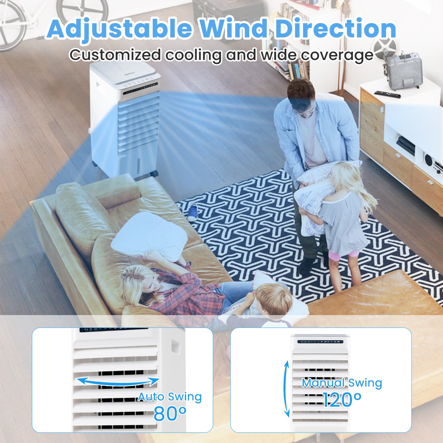 3-In-1 Evaporative Portable Air Cooler, Remote Control, White Air Coolers at Gallery Canada