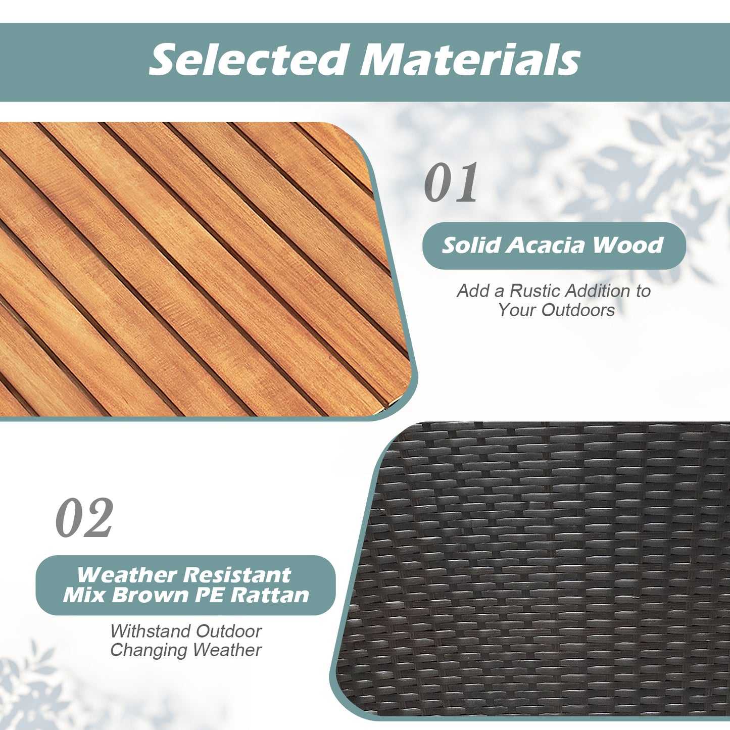 3-Piece Rattan Patio Set, Washable Cushion, Beige Patio Conversation Sets at Gallery Canada