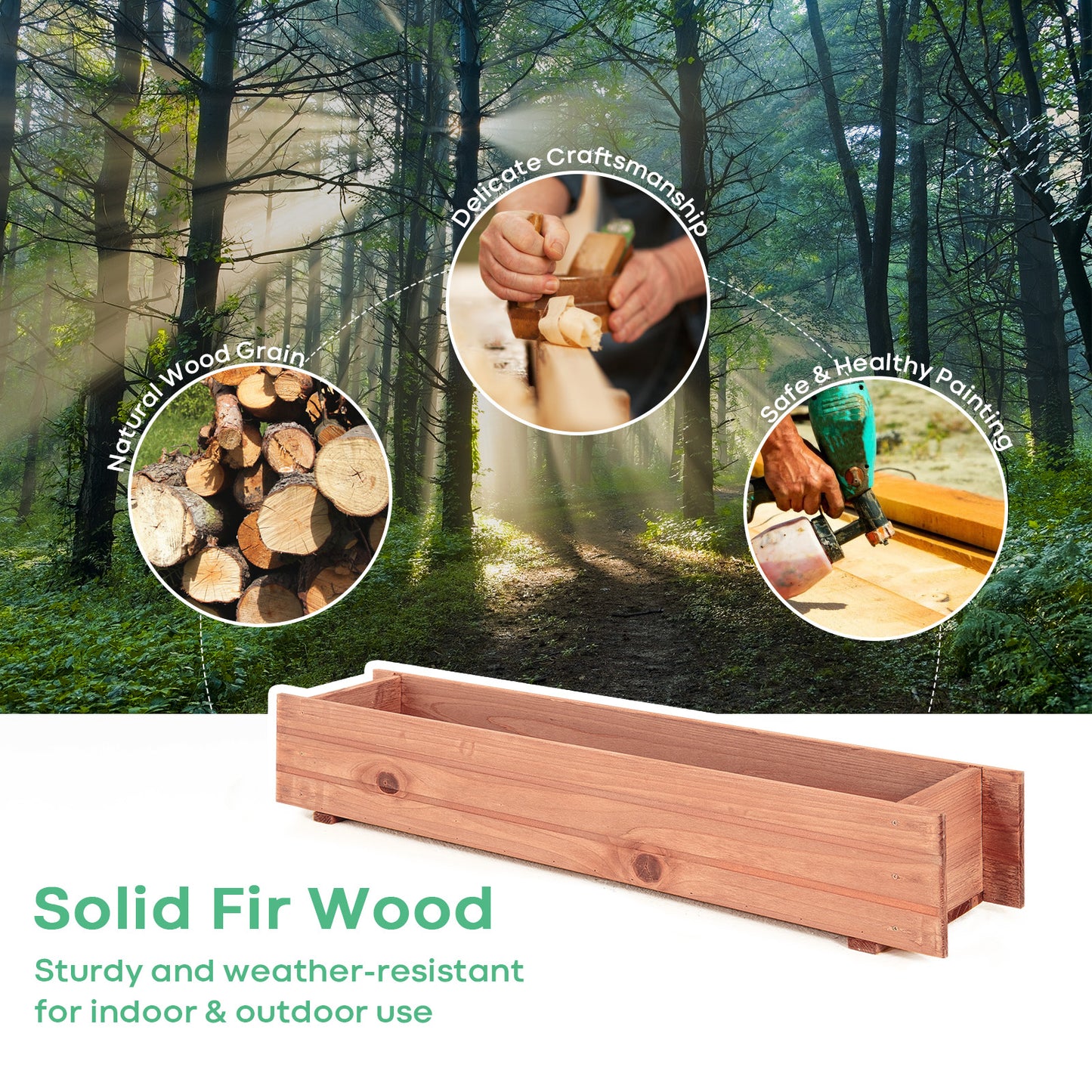 Wooden Decorative Raised Garden Bed, Brown Raised Garden Beds at Gallery Canada
