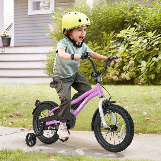 Kids Bike 14-Inch, Training Bicycle With 2 Brakes, Purple Kids Bike Purple at Gallery Canada