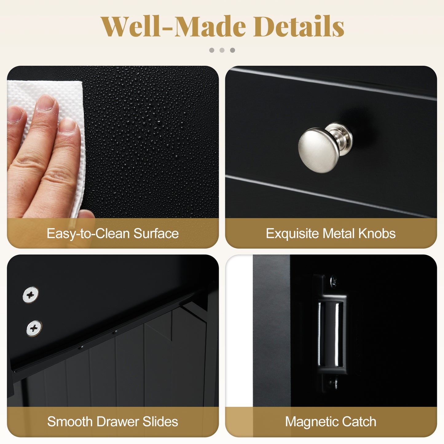 Single Door Bathroom Cabinet, Adjustable Shelf, Drawer, Black Floor Cabinets at Gallery Canada