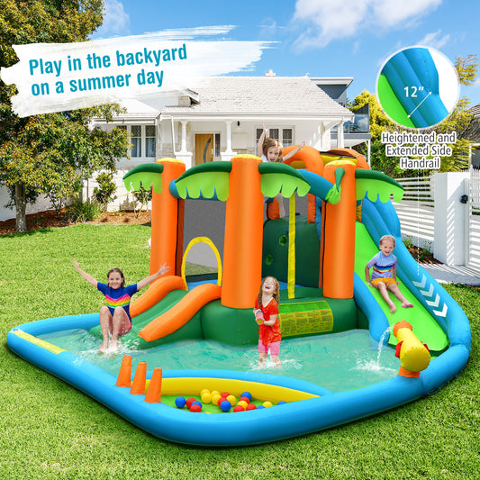 Inflatable Water Slide Park, Upgraded Handrail, No Blower Bounce House Options at Gallery Canada