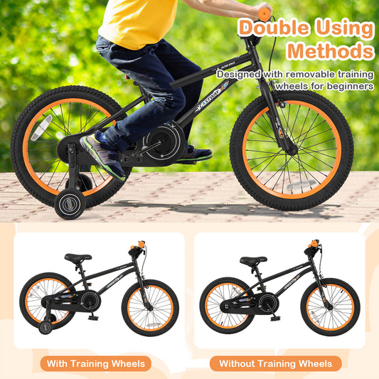 18-Inch Kids Bike, Adjustable Seat, For 4-8 Years Old, Black Kids Bike Black at Gallery Canada