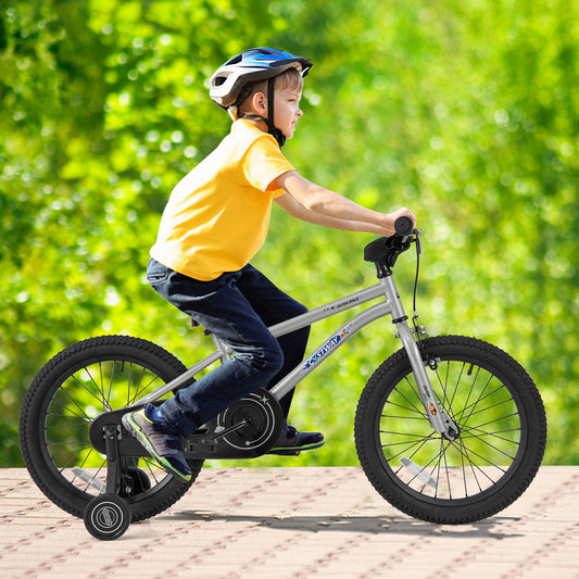 Kids Bike, 18-Inch, High Carbon Steel Frame, Silver Kids Bike Silver at Gallery Canada
