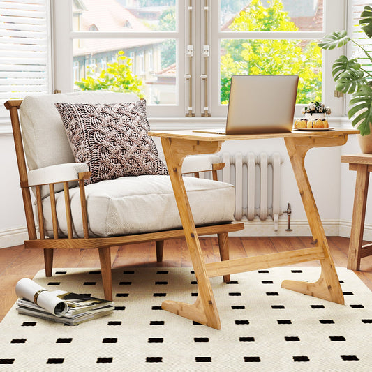 Bamboo Z-Shaped Sofa Side Table, Natural End & Side Tables Natural at Gallery Canada