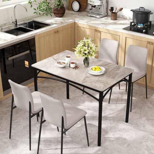 Modern Sintered Stone Dining Table, 4 Person, Grey Dining Tables Gray at Gallery Canada