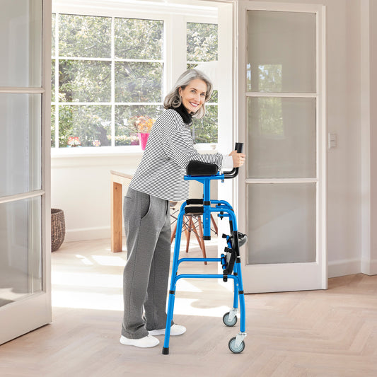 Versatile Rolling Walker For Rehabilitation Training, Navy Walkers & Rollators Navy at Gallery Canada