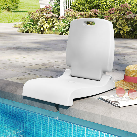Foldable Outdoor Pool Chair, White Beach & Lawn Chairs White at Gallery Canada