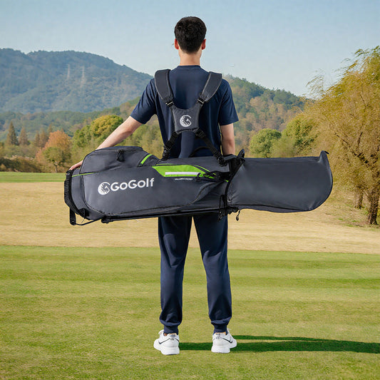 Lightweight Golf Stand Bag, 8 Way Top Dividers, 5 Zippered Pockets, Gray Golf Gray at Gallery Canada