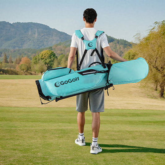 Lightweight Golf Stand Bag, 8 Way Top Dividers, 5 Zippered Pockets, Blue Golf Blue at Gallery Canada