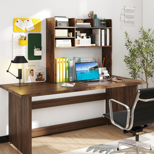 Desktop Bookshelf, 6 Shelves, Brown Bookcases Rustic Brown at Gallery Canada