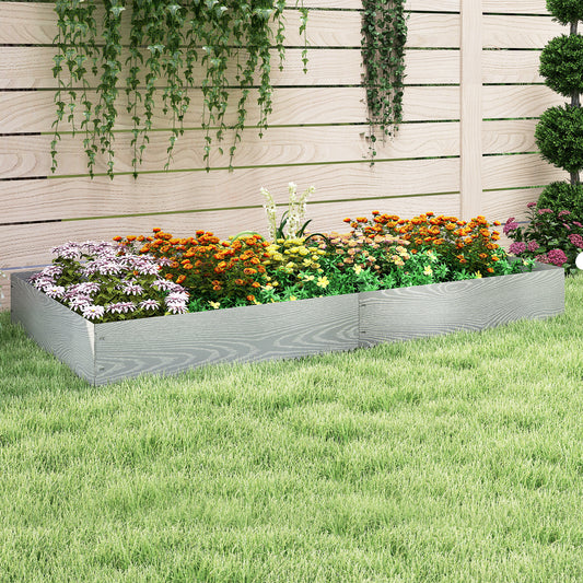 6-Pack 20 FT Galvanized Metal Landscape Edging, Silver Raised Garden Beds Silver at Gallery Canada