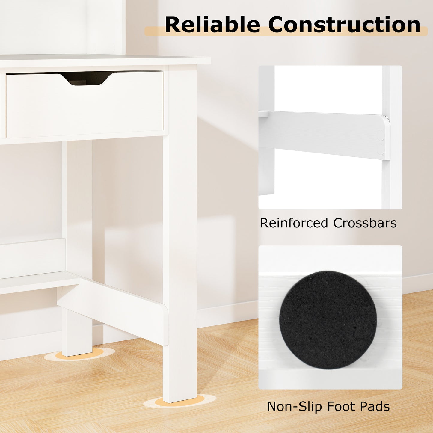 Home Office Computer Desk with Storage Shelves and Drawer Ideal for Working and Studying Computer Desks at Gallery Canada