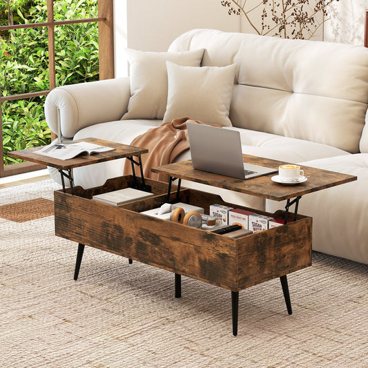 47 Inch Lift Top Coffee Table, 2 Hidden Compartments Coffee Tables Coffee at Gallery Canada