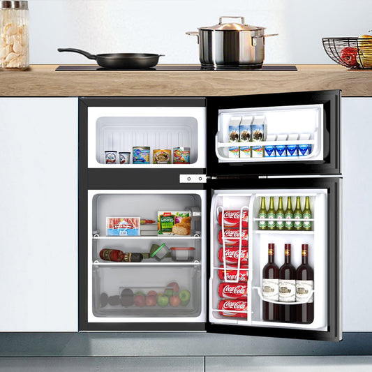 3.2 Cu Ft Compact Stainless Steel Refrigerator, Gray Refrigerators Gray at Gallery Canada