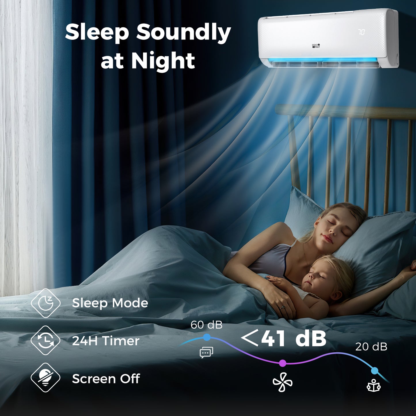 Airtural Series 12000 BTU 21 SEER2 208-230V Ductless Mini Split Air Conditioner with Heater Pump Energy Star Certified, White Mini Split Air Conditioners at Gallery Canada