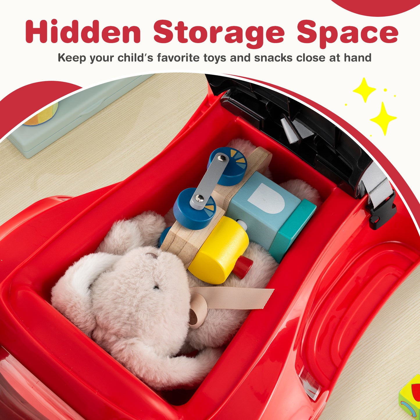 3 In 1 Push Car Stroller, Red Push & Pedal Ride On Toys at Gallery Canada