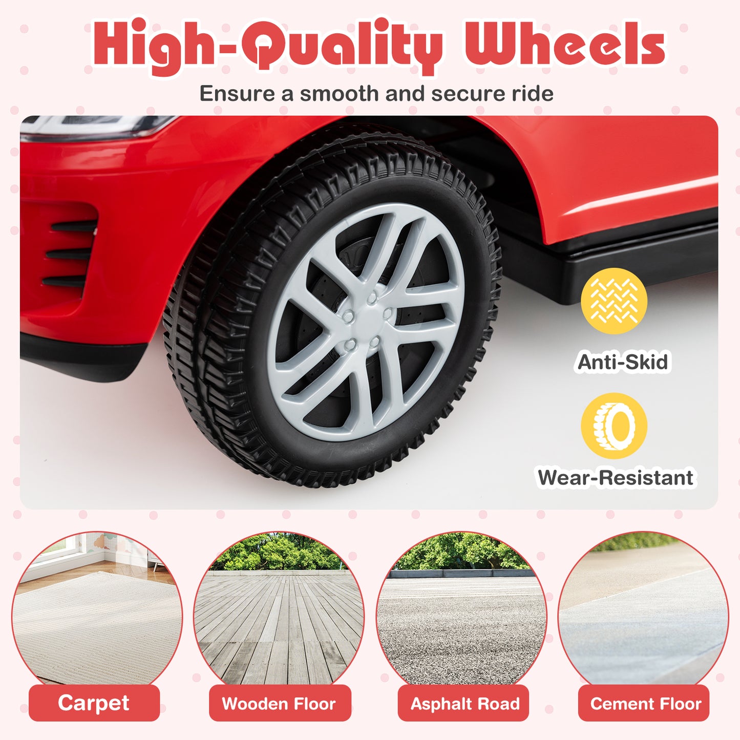 3 in 1 Push Car with Removable Handle and Guardrail for Kids 18-36 Months Old, Red Push & Pedal Ride On Toys at Gallery Canada