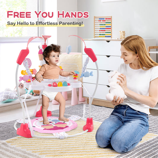 Baby Activity Center, Adjustable Height, Interactive Toys, Pink Baby Gyms & Playmats Pink at Gallery Canada
