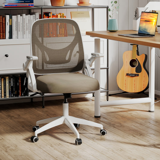 Ergonomic Computer Desk Chair, Lumbar Support, Flip-Up Arms, Gray Ergonomic Chairs Gray at Gallery Canada