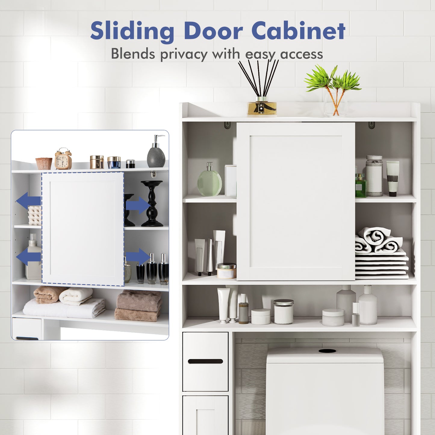 Over-The-Toilet Storage Cabinet, White Bathroom Etagere at Gallery Canada